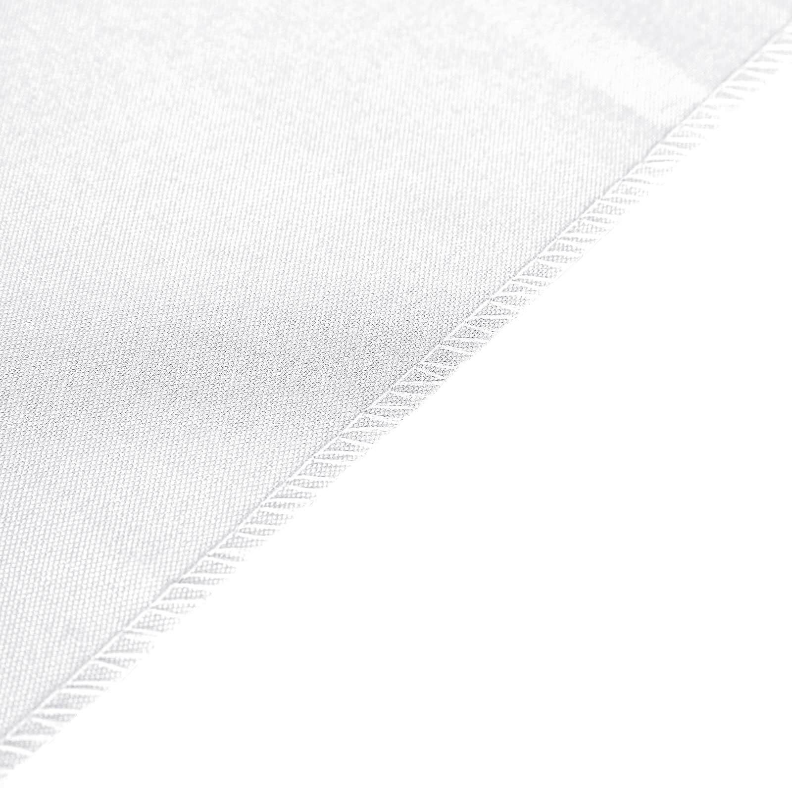 Polyester 12"x108" Table Runner White - Durable & Wrinkle - Resistant Table Decor for All Occasions - Linen Luxes