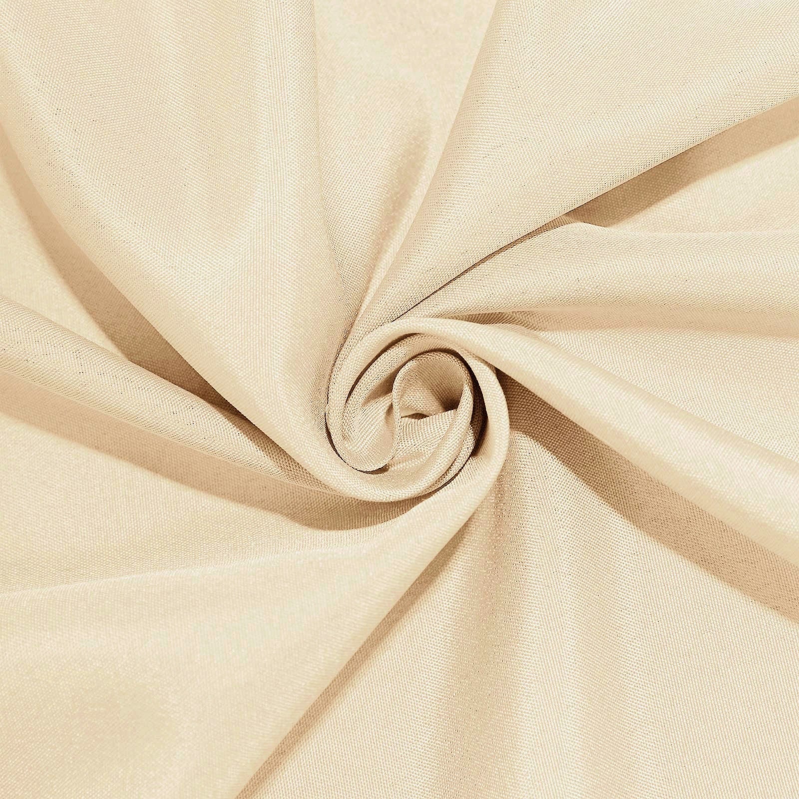 Polyester 132" Round Tablecloth Beige - Seamless Chic Table Cover - Linen Luxes