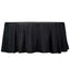 Polyester 132" Round Tablecloth Black - Seamless Chic Design for Grand Celebrations - Linen Luxes