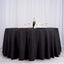 Polyester 132" Round Tablecloth Black - Seamless Chic Design for Grand Celebrations - Linen Luxes