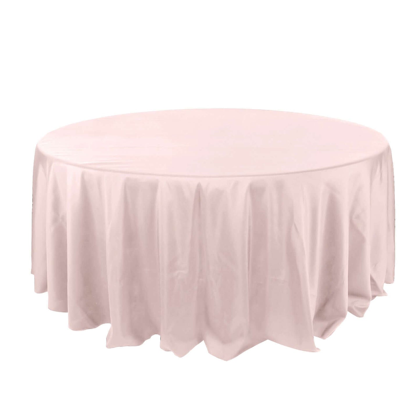 Polyester 132" Round Tablecloth Blush - Seamless Chic Table Cover - Linen Luxes