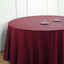 Polyester 132" Round Tablecloth Burgundy - Seamless Chic Design Table Cover - Linen Luxes