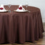 Polyester 132" Round Tablecloth Chocolate - Seamless Chic Table Cover - Linen Luxes