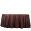 Polyester 132" Round Tablecloth Chocolate - Seamless Chic Table Cover - Linen Luxes