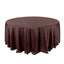 Polyester 132" Round Tablecloth Chocolate - Seamless Chic Table Cover - Linen Luxes