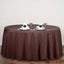 Polyester 132" Round Tablecloth Chocolate - Seamless Chic Table Cover - Linen Luxes