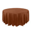 Polyester 132" Round Tablecloth Cinnamon Brown - Seamless Chic Table Cover
