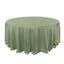 Polyester 132" Round Tablecloth Dusty Sage Green - Seamless Chic Table Cover