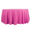 Polyester 132" Round Tablecloth Fuchsia - Seamless Chic Table Cover - Linen Luxes