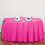Polyester 132" Round Tablecloth Fuchsia - Seamless Chic Table Cover - Linen Luxes