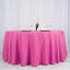 Polyester 132" Round Tablecloth Fuchsia - Seamless Chic Table Cover - Linen Luxes