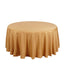 Polyester 132" Round Tablecloth Gold - Seamless Chic Design for Grand Celebrations - Linen Luxes