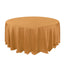 Polyester 132" Round Tablecloth Gold - Seamless Chic Design for Grand Celebrations - Linen Luxes