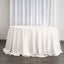 Polyester 132" Round Tablecloth Ivory - Seamless Chic Design Table Cover - Linen Luxes