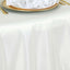 Polyester 132" Round Tablecloth Ivory - Seamless Chic Design Table Cover - Linen Luxes