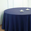 Polyester 132" Round Tablecloth Navy Blue - Seamless Chic Table Cover - Linen Luxes