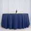 Polyester 132" Round Tablecloth Navy Blue - Seamless Chic Table Cover - Linen Luxes