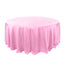 Polyester 132" Round Tablecloth Pink - Seamless Chic Table Cover - Linen Luxes
