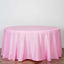 Polyester 132" Round Tablecloth Pink - Seamless Chic Table Cover - Linen Luxes