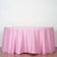 Polyester 132" Round Tablecloth Pink - Seamless Chic Table Cover - Linen Luxes