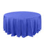 Polyester 132" Round Tablecloth Royal Blue - Seamless Chic Table Cover - Linen Luxes