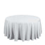 Polyester 132" Round Tablecloth Silver - Seamless Chic Table Cover - Linen Luxes