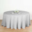 Polyester 132" Round Tablecloth Silver - Seamless Chic Table Cover - Linen Luxes