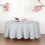Polyester 132" Round Tablecloth Silver - Seamless Chic Table Cover - Linen Luxes
