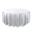 Polyester 132" Round Tablecloth Silver - Seamless Chic Table Cover - Linen Luxes