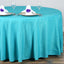 Polyester 132" Round Tablecloth Turquoise - Seamless Chic Table Cover - Linen Luxes