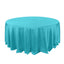 Polyester 132" Round Tablecloth Turquoise - Seamless Chic Table Cover - Linen Luxes