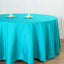 Polyester 132" Round Tablecloth Turquoise - Seamless Chic Table Cover - Linen Luxes
