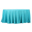 Polyester 132" Round Tablecloth Turquoise - Seamless Chic Table Cover - Linen Luxes