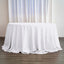 Polyester 132" Round Tablecloth White - Seamless Chic Design for Grand Celebrations - Linen Luxes