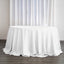 Polyester 132" Round Tablecloth White - Seamless Chic Design for Grand Celebrations - Linen Luxes