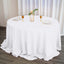 Polyester 132" Round Tablecloth White - Seamless Chic Design for Grand Celebrations - Linen Luxes