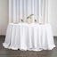 Polyester 132" Round Tablecloth White - Seamless Chic Design for Grand Celebrations - Linen Luxes