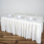 Polyester 14ft Table Skirt Ivory - Classic Pleated Design - Linen Luxes