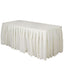Polyester 14ft Table Skirt Ivory - Classic Pleated Design - Linen Luxes