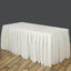 Polyester 14ft Table Skirt Ivory - Classic Pleated Design - Linen Luxes