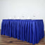 Polyester 14ft Table Skirt Royal Blue - Classic Pleated Design - Linen Luxes