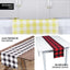 Polyester 14"x108" Table Runner Black/White - Gingham Plaid Design - Linen Luxes