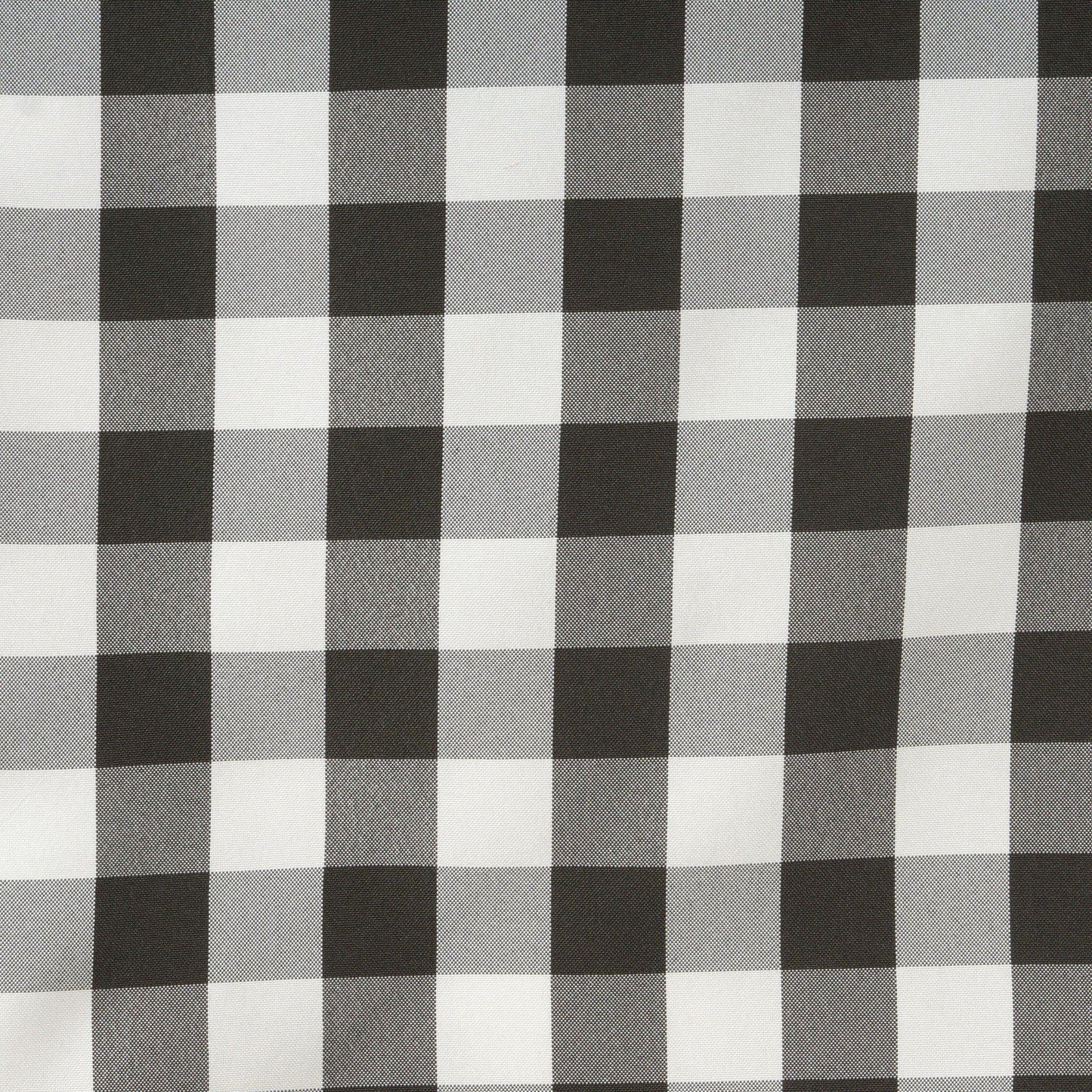 Polyester 14"x108" Table Runner Black/White - Gingham Plaid Design - Linen Luxes
