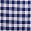 Polyester 14"x108" Table Runner Navy Blue/White - Gingham Plaid Design - Linen Luxes