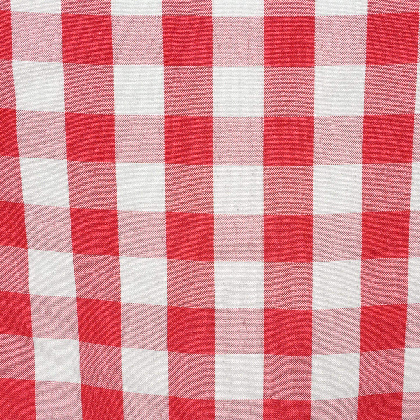 Polyester 14"x108" Table Runner Red/White - Gingham Plaid Design - Linen Luxes