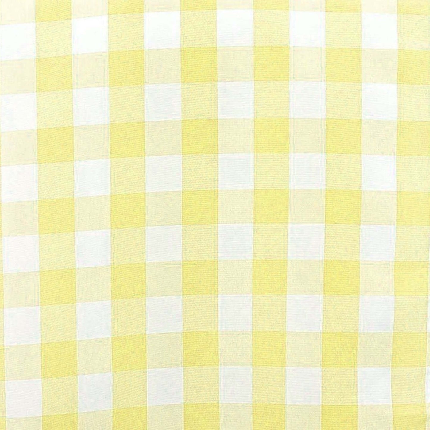 Polyester 14"x108" Table Runner Yellow/White - Gingham Plaid Design - Linen Luxes
