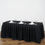 Polyester 17ft Table Skirt Black - Classic Pleated Design - Linen Luxes