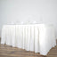 Polyester 17ft Table Skirt Ivory - Classic Pleated Design - Linen Luxes