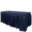 Polyester 17ft Table Skirt Navy Blue - Classic Pleated Design - Linen Luxes