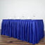 Polyester 17ft Table Skirt Royal Blue - Classic Pleated Design - Linen Luxes